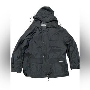 Bikkembergs Weatherproof Men's Black Raincoat Sherpa Lined Black‎ XXL